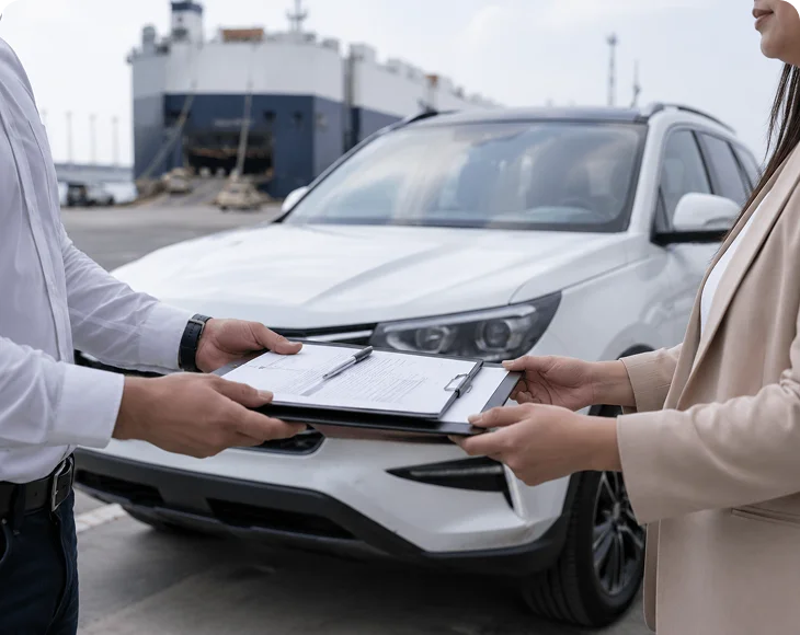 Reviewer receiving vehicle
